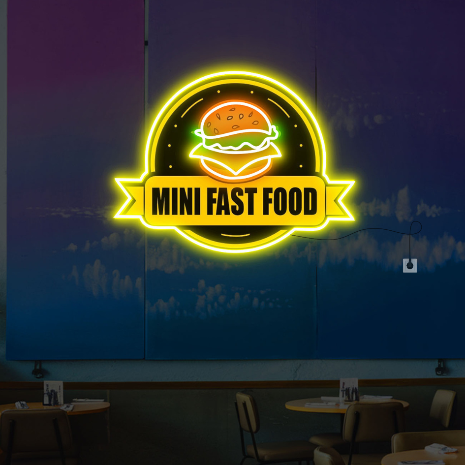 Custom Neon Sign Burger