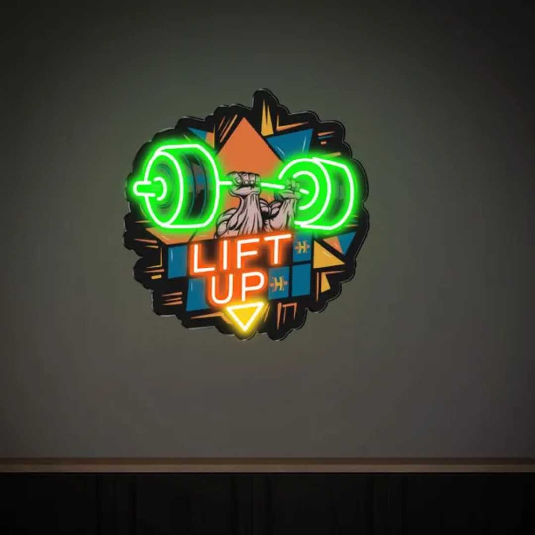 Dumbbell Neon Sign Gym