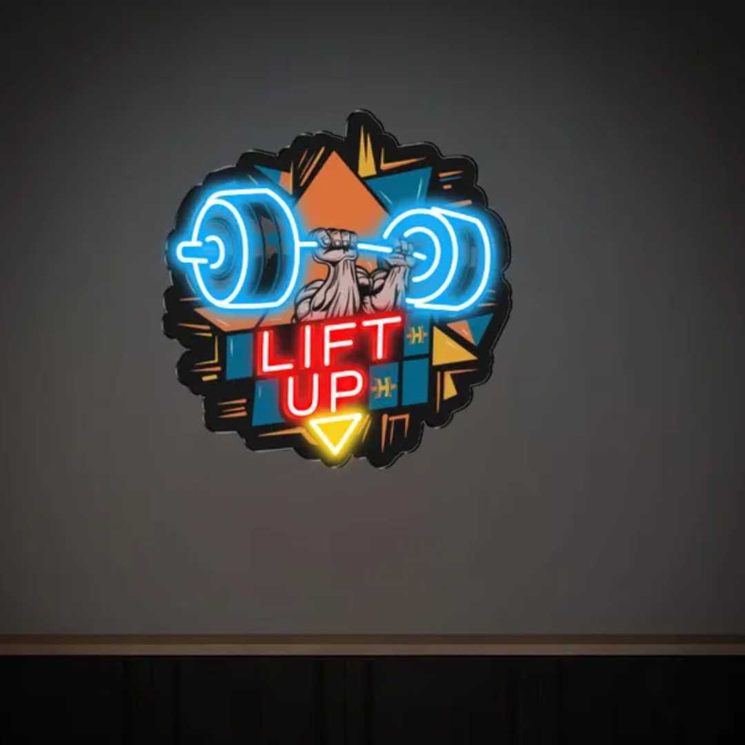 Dumbbell Neon Sign Light