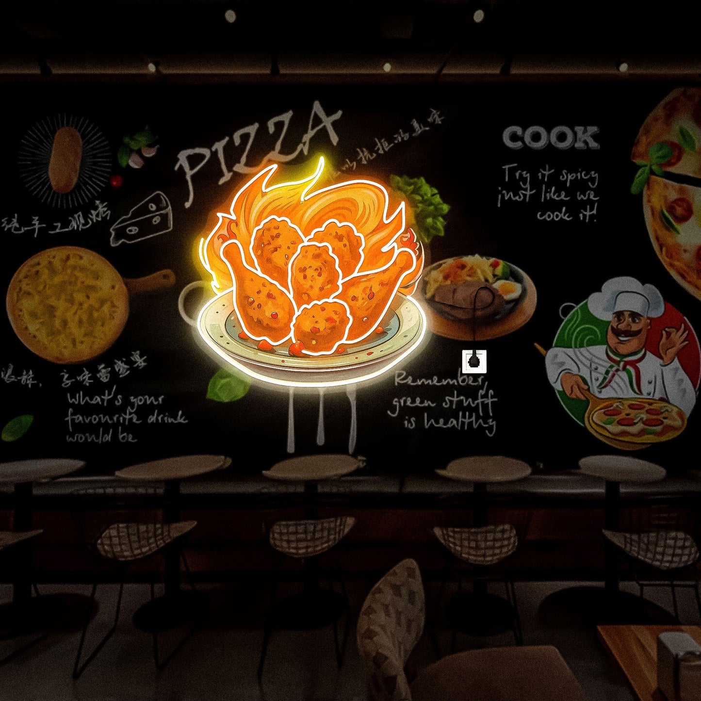 Fried Chicken Neon Sign 