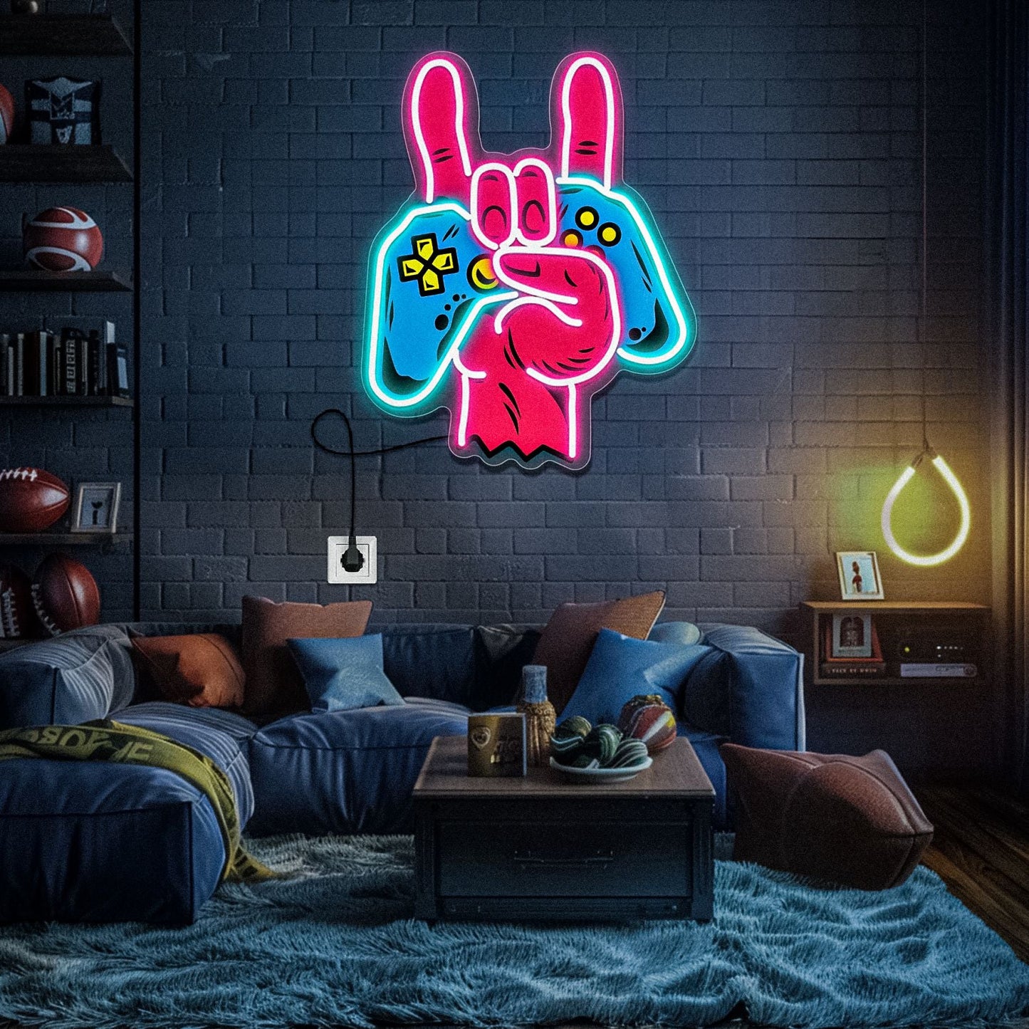 Game Controller Neon Sign Wall