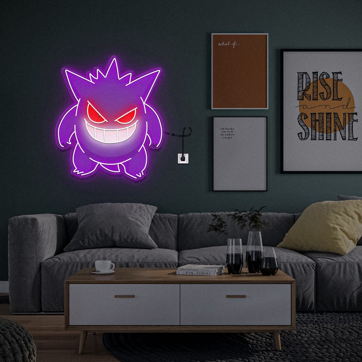Gengar Neon Light UV Sign Wall Decor