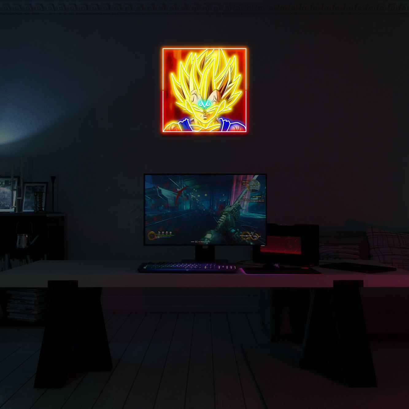 Goku Neon Sign Wall Decor