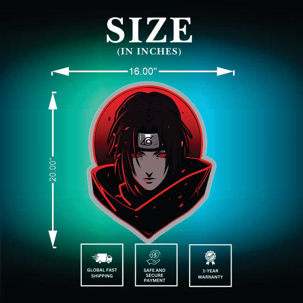Itachi Neon Sign Size