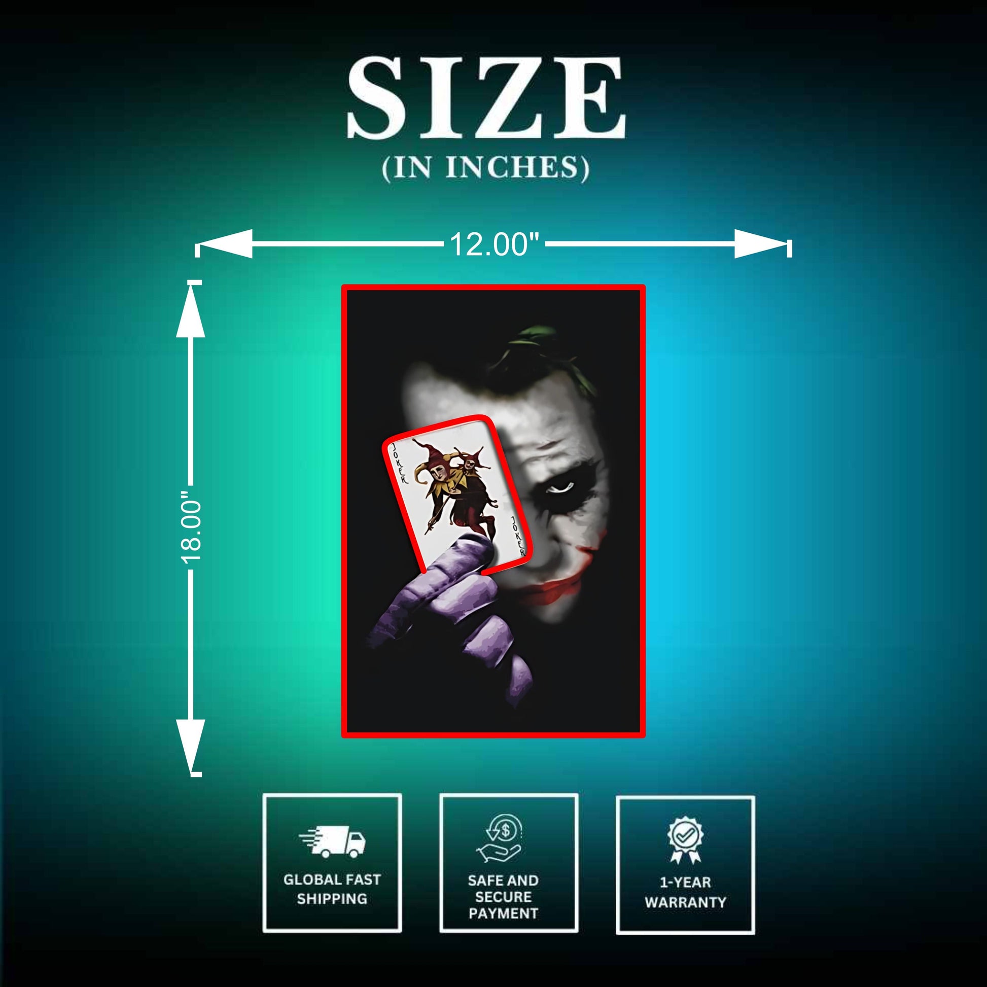 Joker Neon Sign Size
