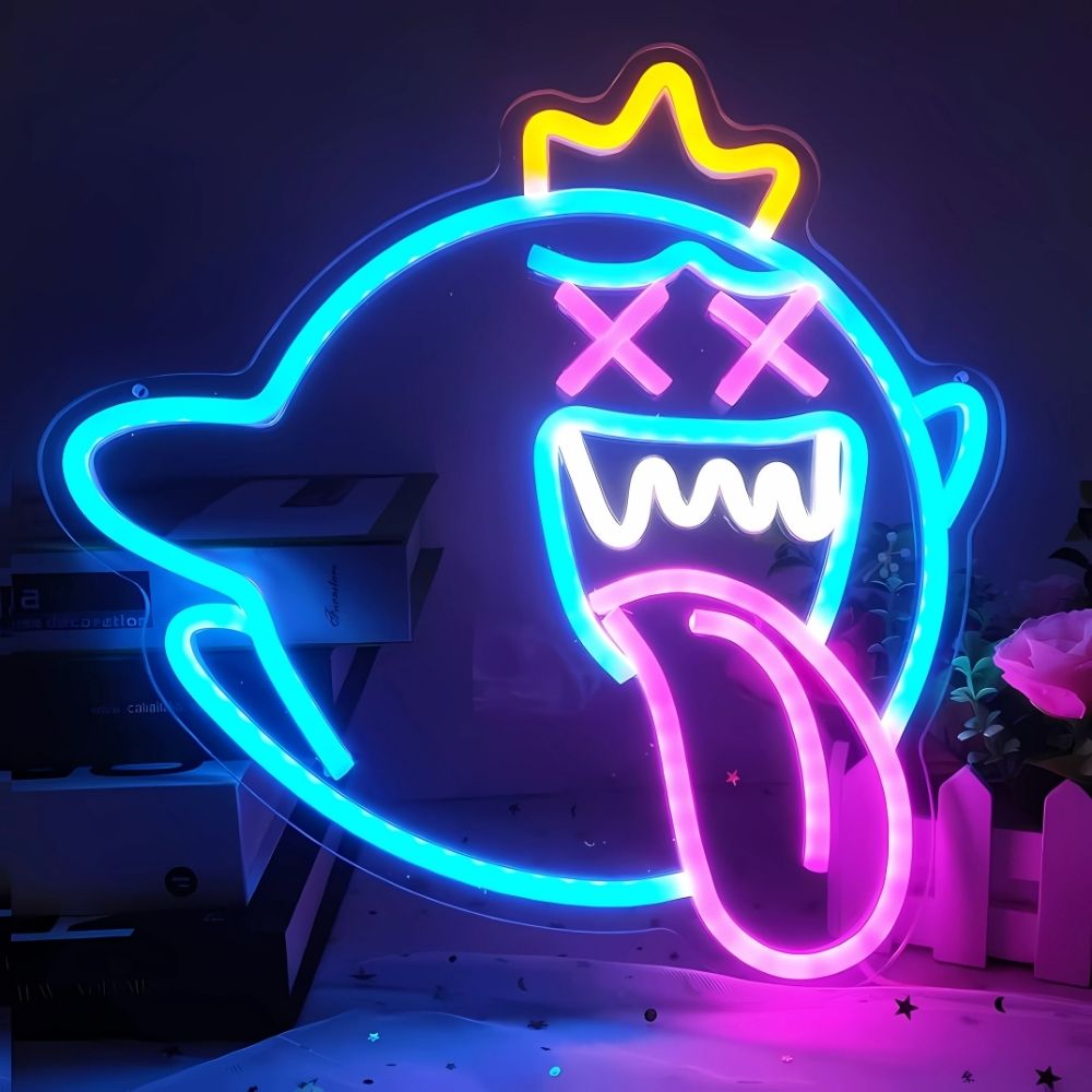 King Boo Neon Sign Ghost Led Neon Lights