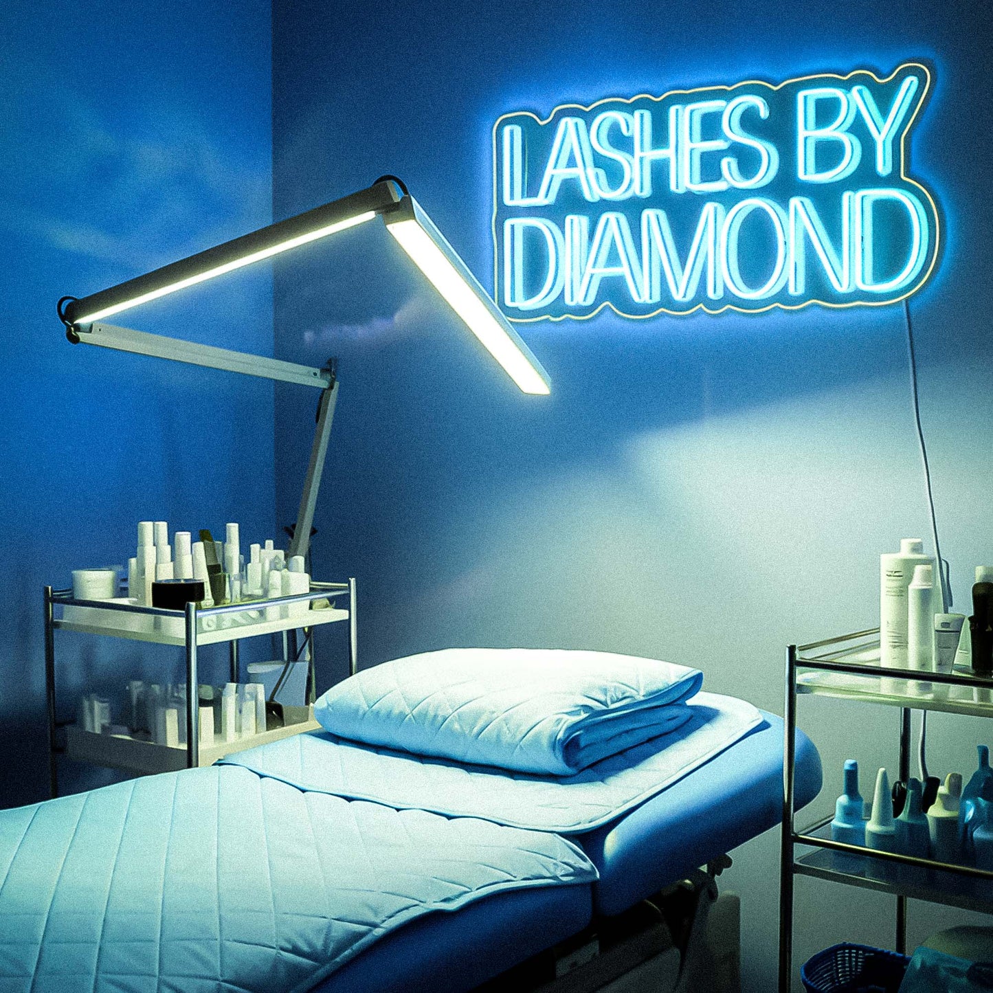 Lashes by Diamond Neon Sign Wall