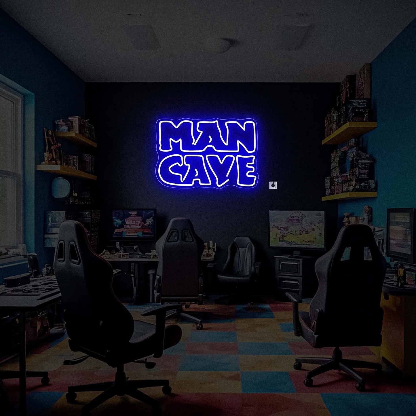 Man Cave Led Sign Size Wall