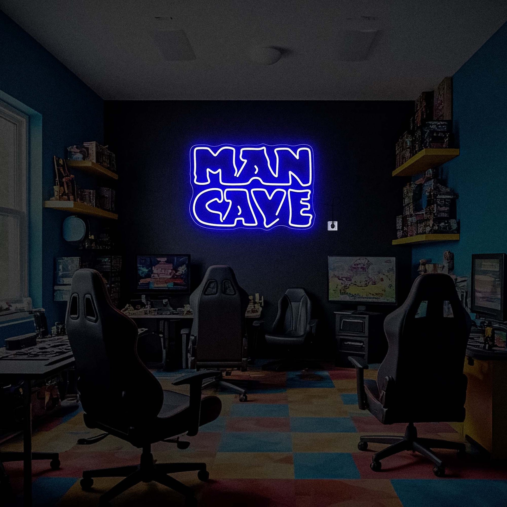 Man Cave Led Sign Size Wall