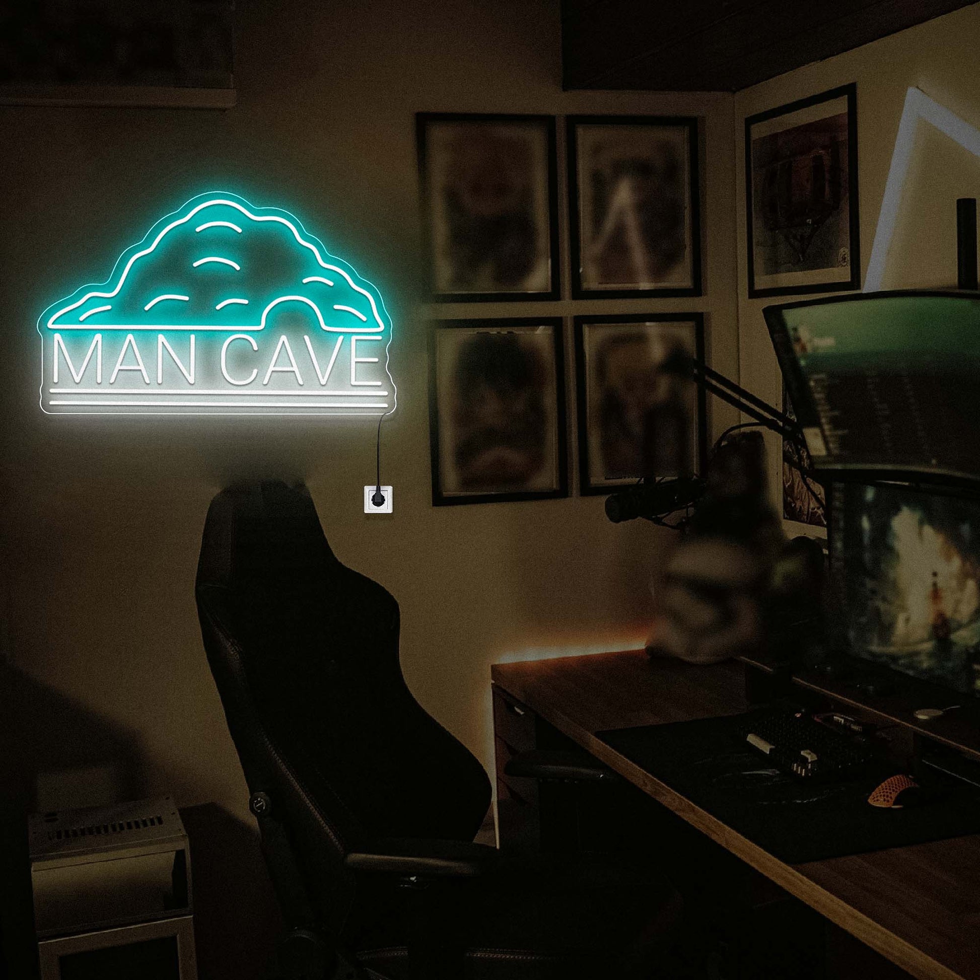Man Cave Neon Sign Wall
