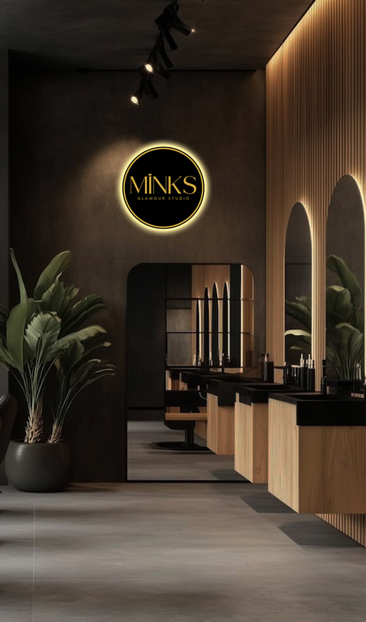 MINKS Round Acrylic Sign