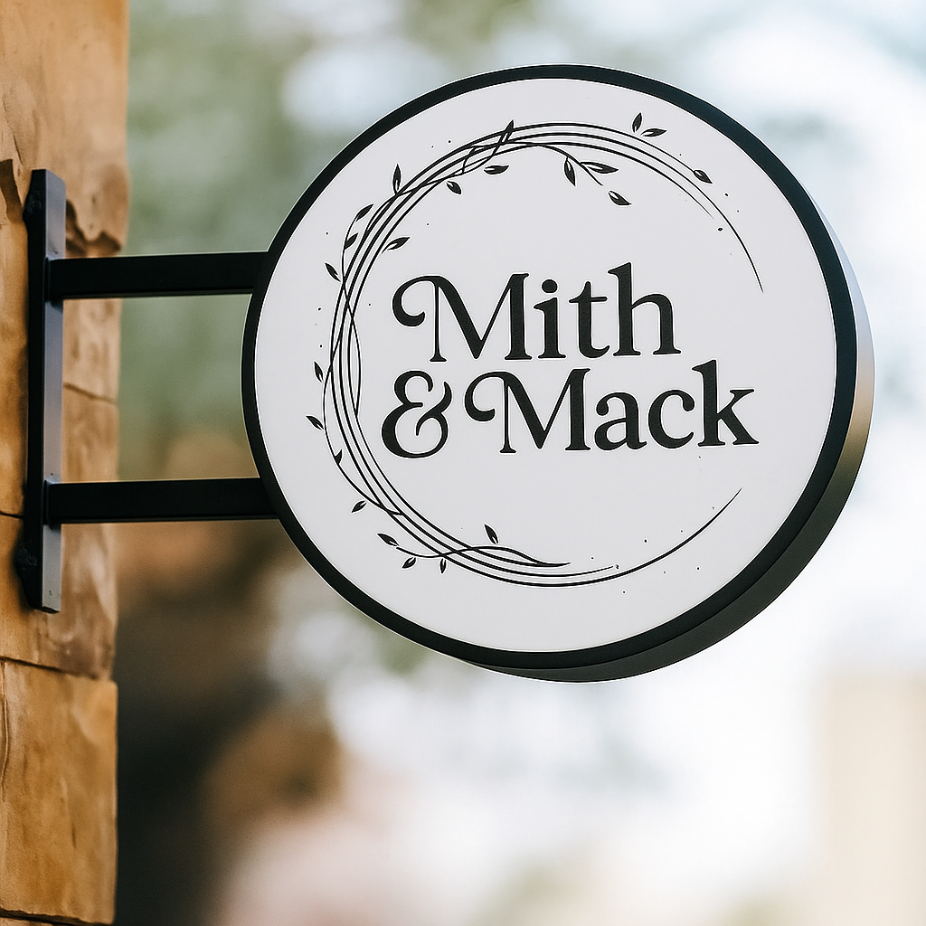 Custom lightbox sign, storefront for branding