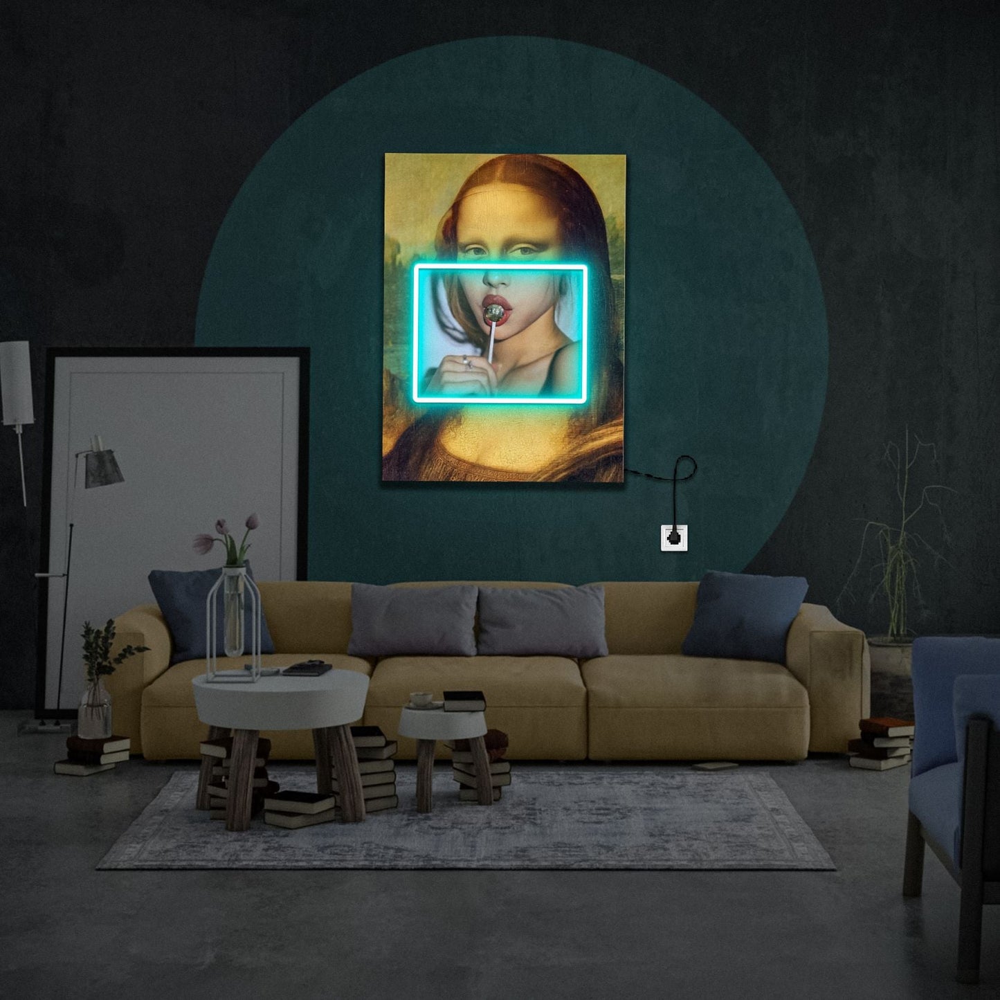 Mona Lisa Neon Sign UV