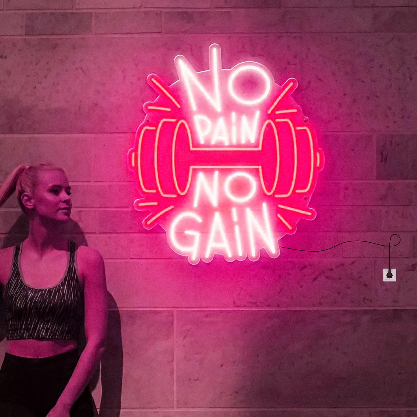 No Pain No Gain Neon  Sign For Wall 