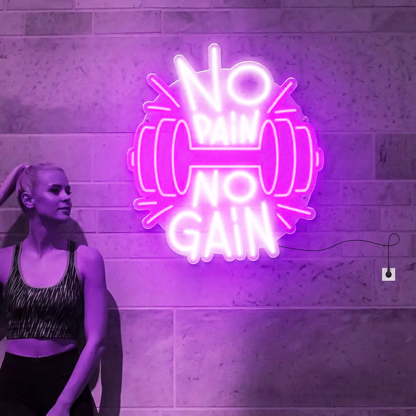 No Pain No Gain Neon Sign Wall Decor