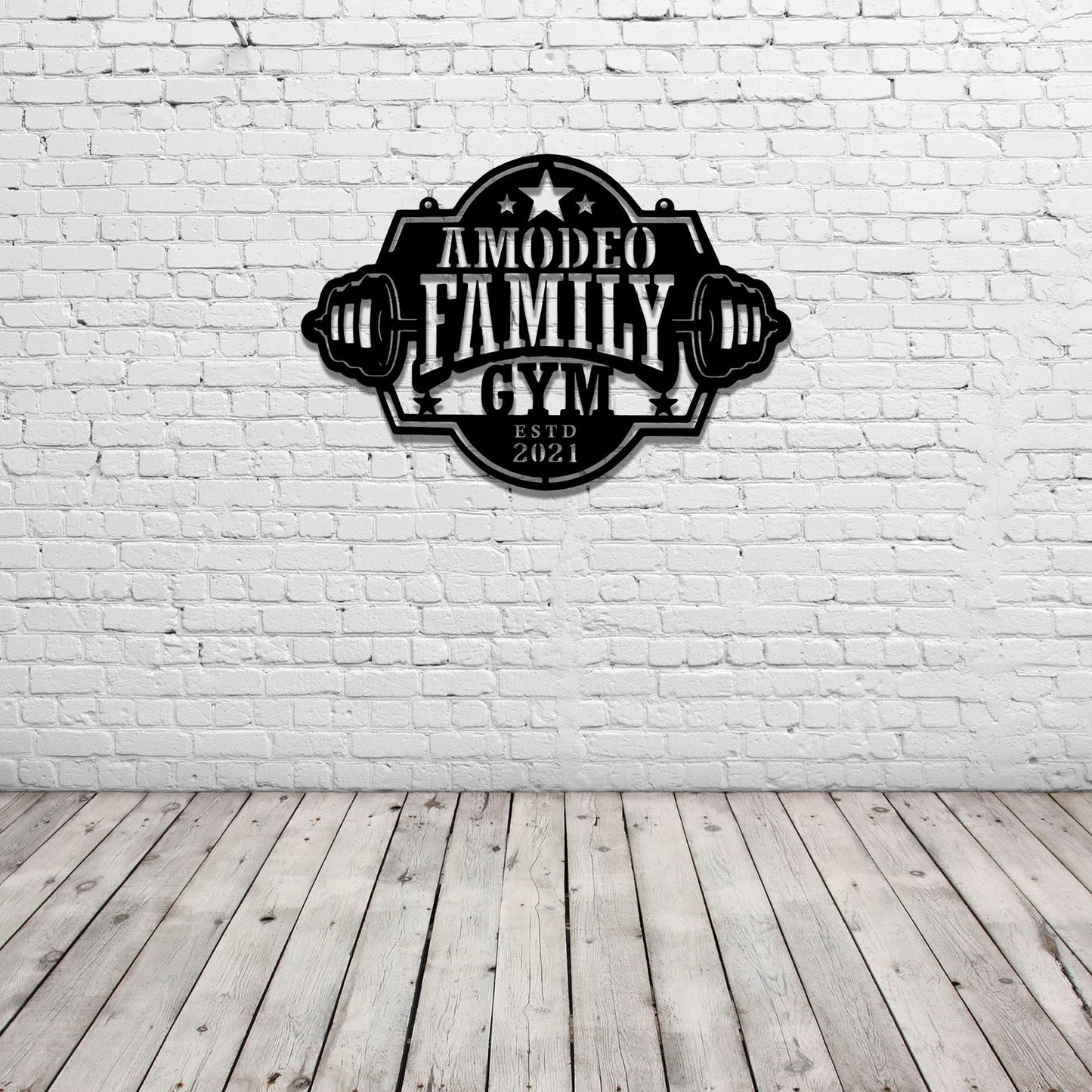Personalized Gym Signs Wall Decor in Room