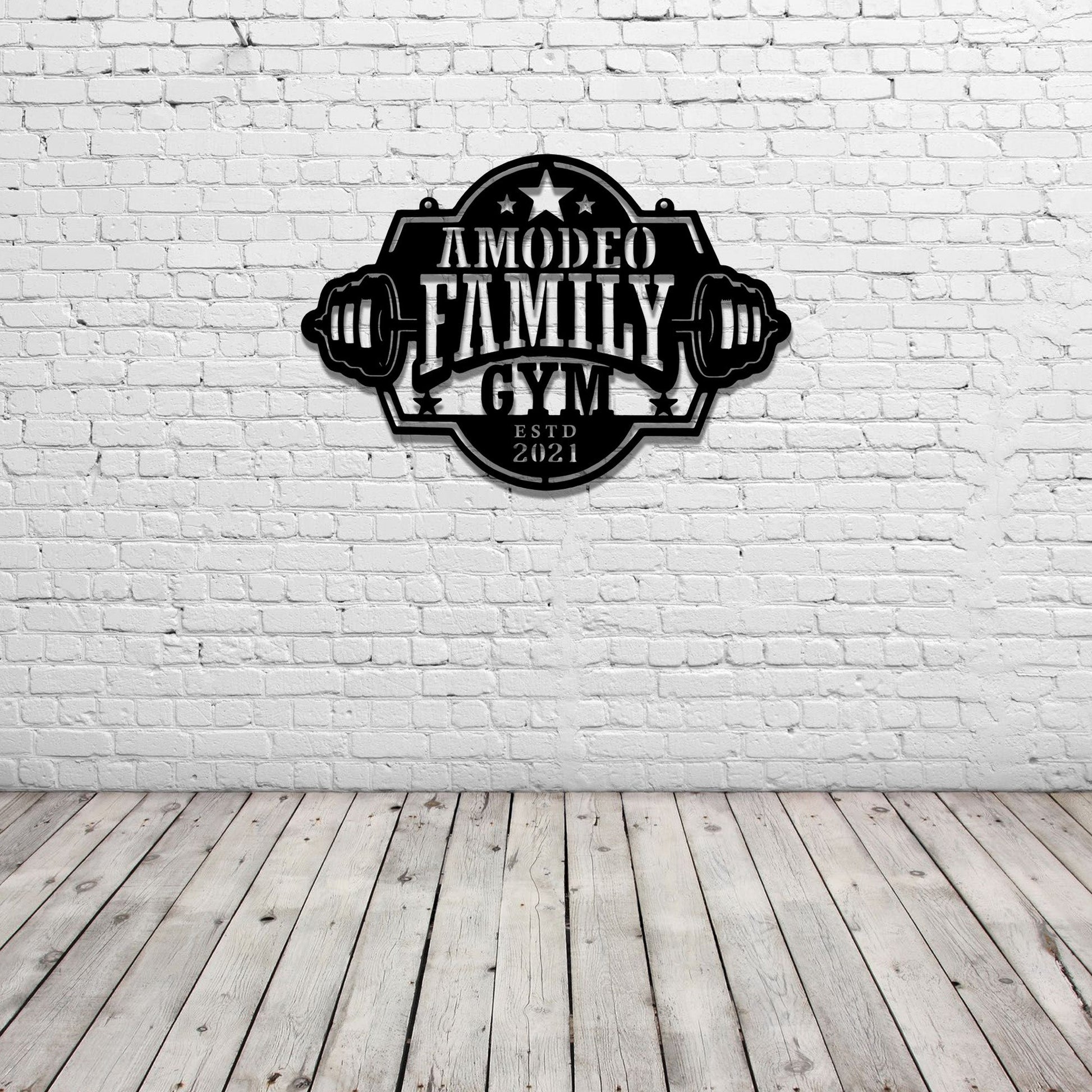 Personalized Gym Signs Wall Decor in Room
