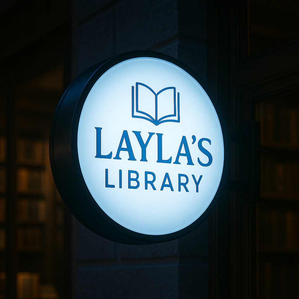 Custom LED lightbox sign for indoor business use