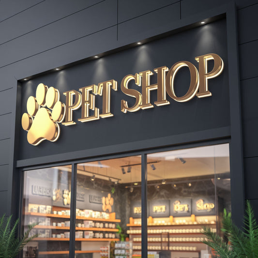 Pet Shop 3D Sign