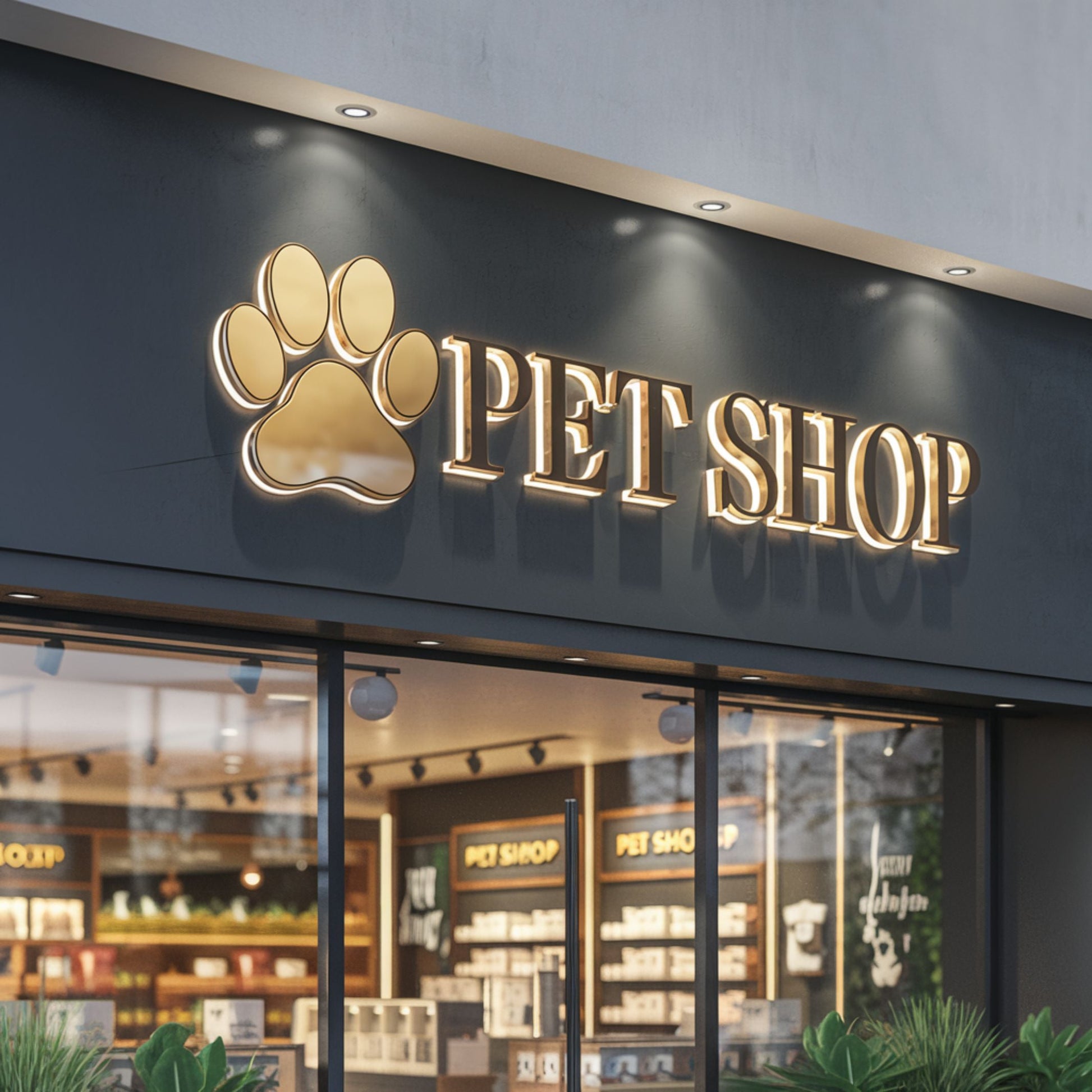 Pet Shop Metal 3D sign