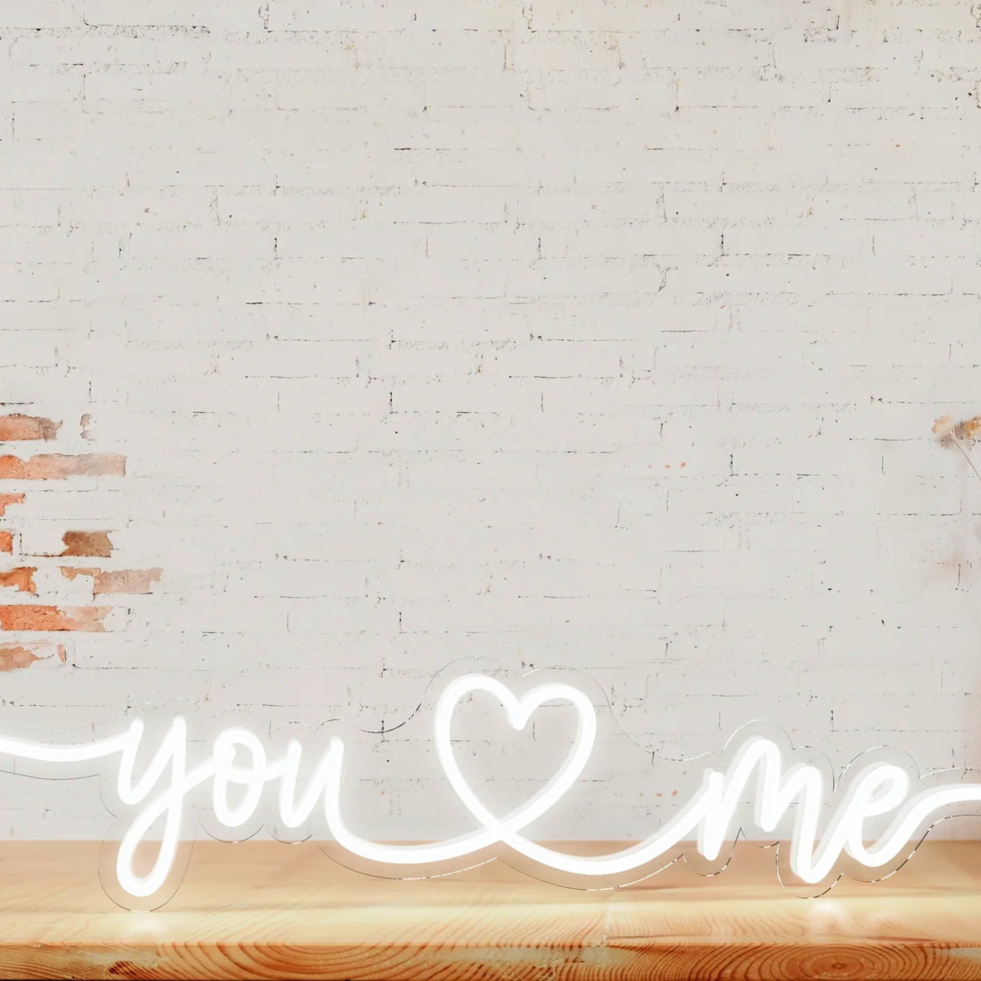 You and Me Neon Sign – Romantic LED Wall Light for Home Decor - Neonsnest.com