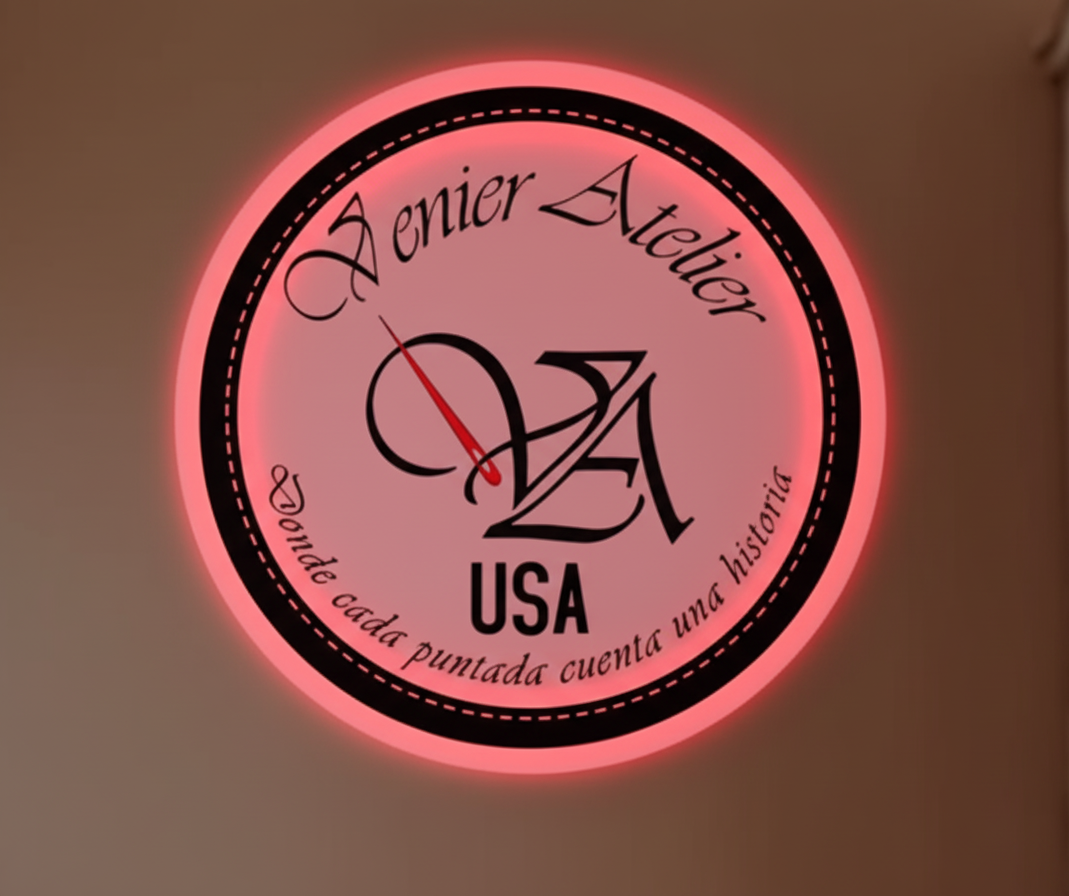 Venier Atelier USA Round Acrylic Sign