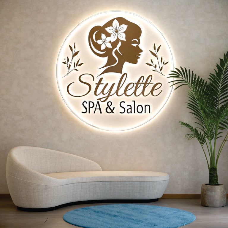 Salon Neon Sign Acrylic Wall Decor Home