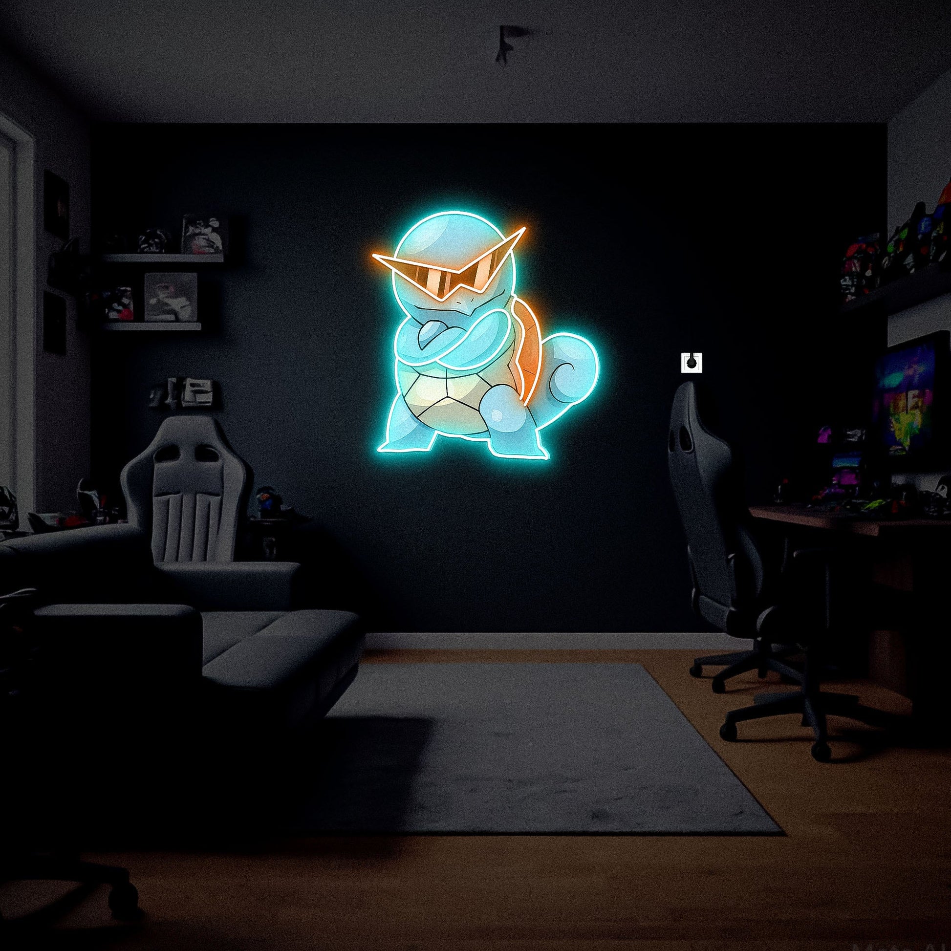 Squirtle Neon Sign Wall Decor