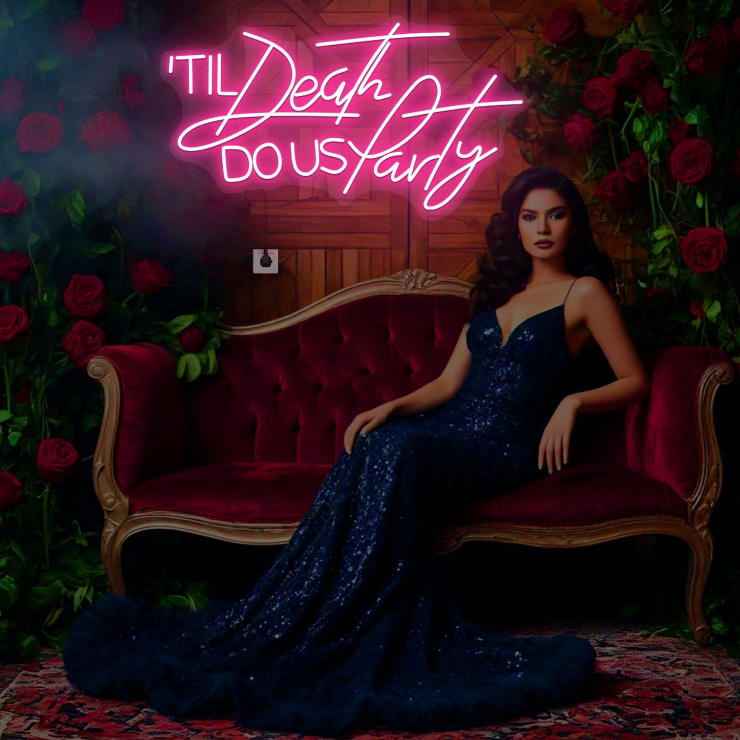 Til Death Do Us Party Neon Sign Wall