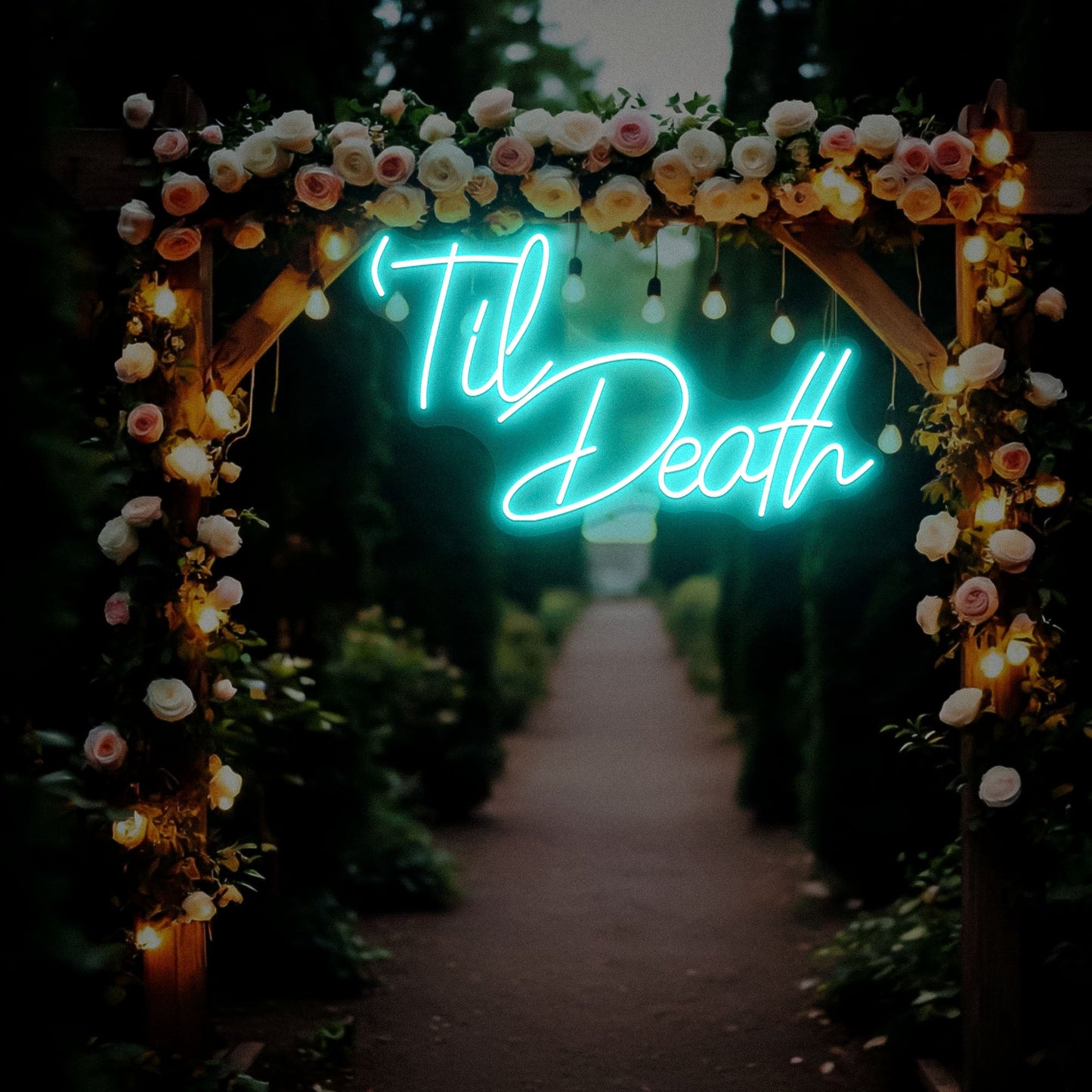Til Death Neon Sign Decor Wedding