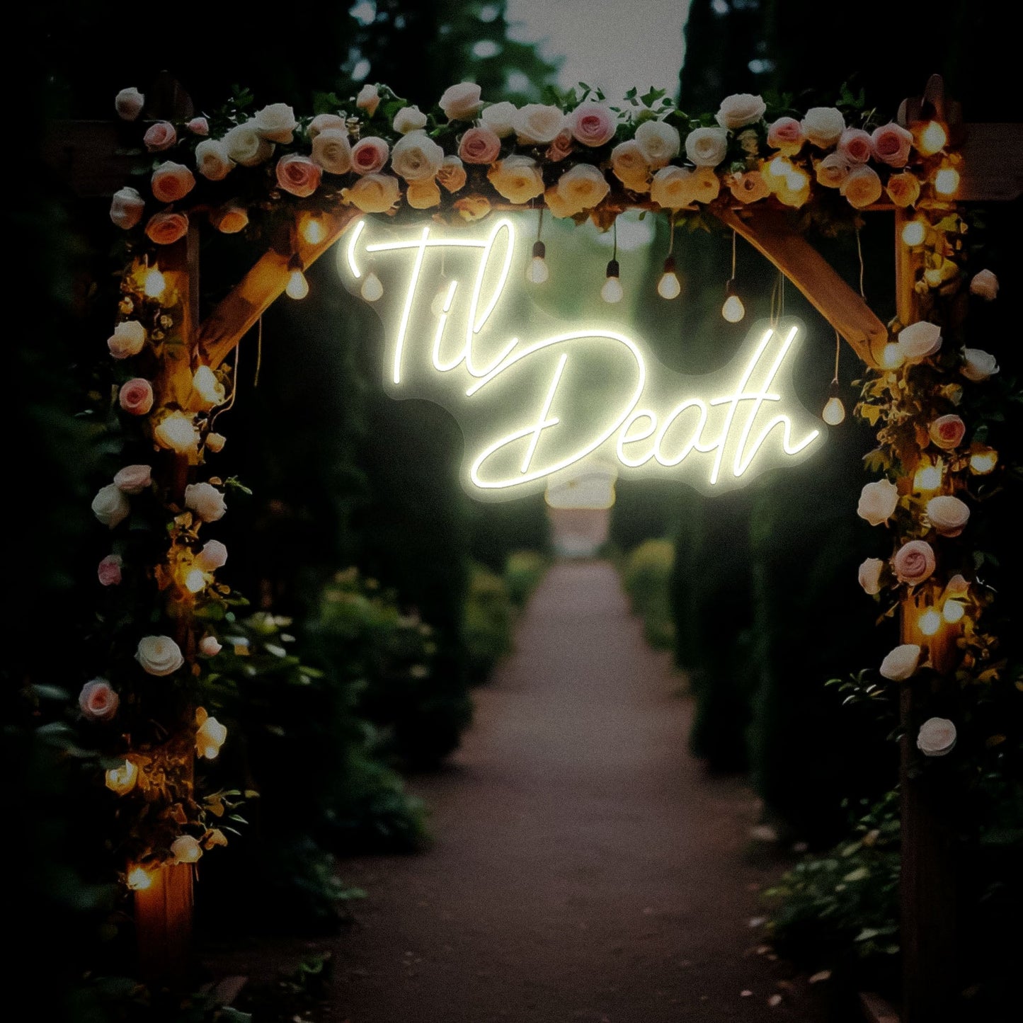 Til Death Neon Sign Wedding Decor