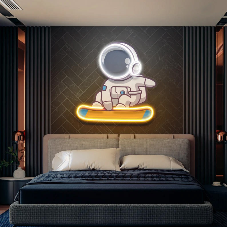 UV Neon Sign Astronaut For Wall