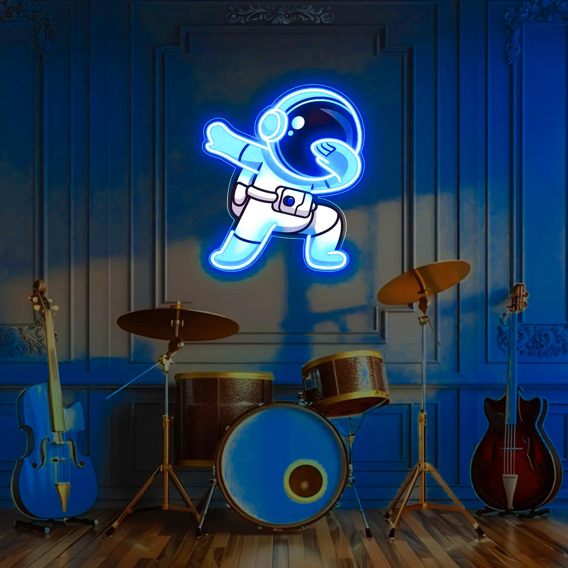 UV Neon Sign Astronaut Wall Decor
