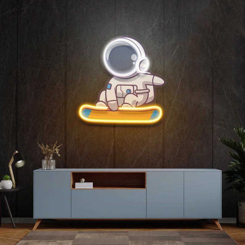 UV Neon Sign Astronauts