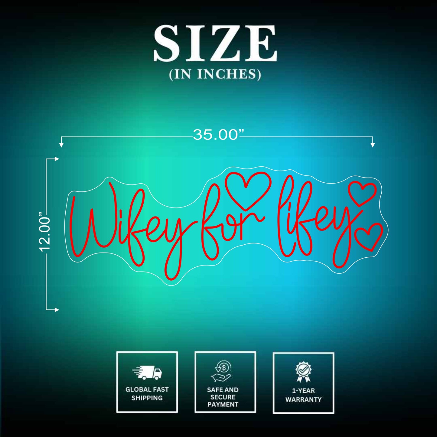 Wifey for Lifey Neons  Size