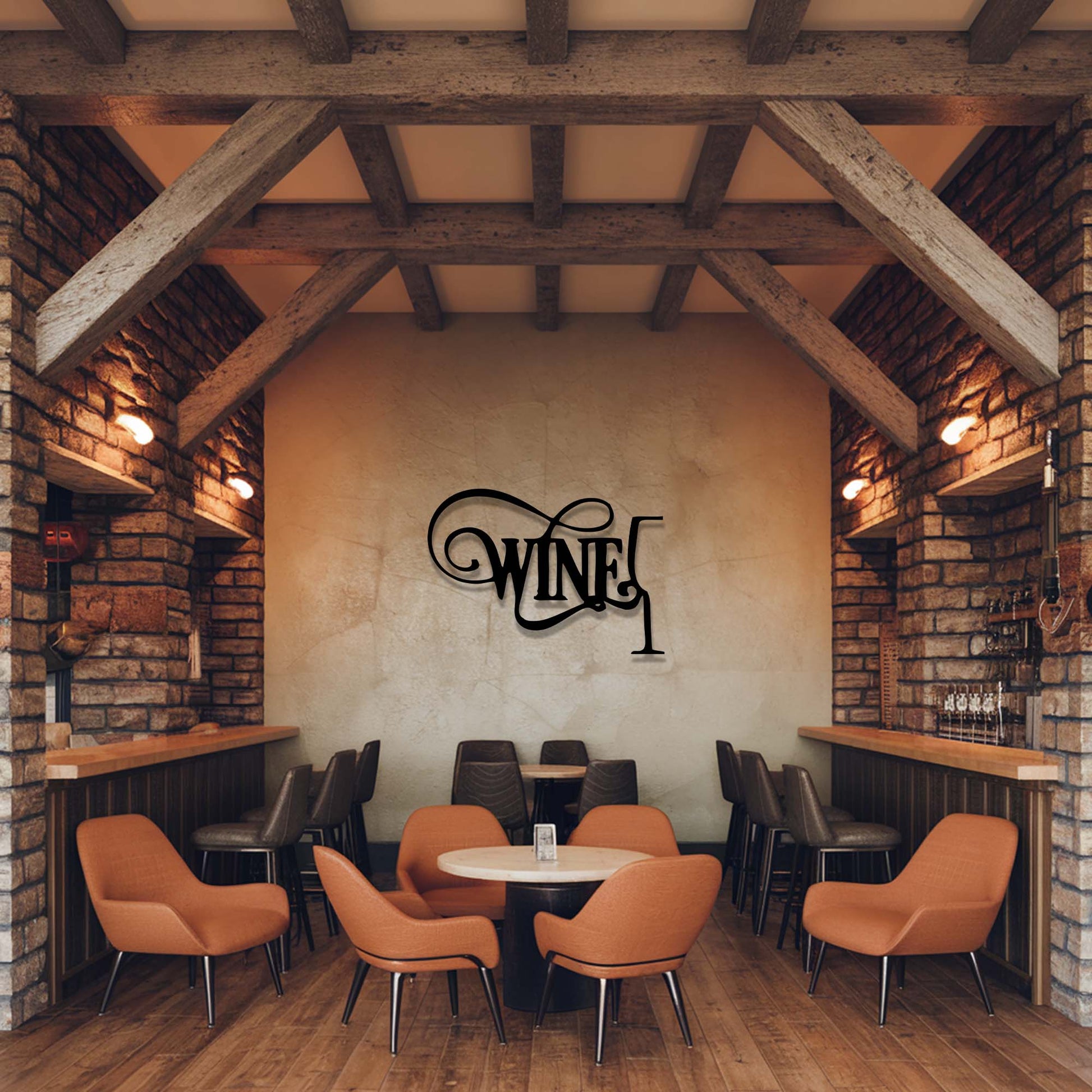 Wine Metal Wall Art​ Bar Decore