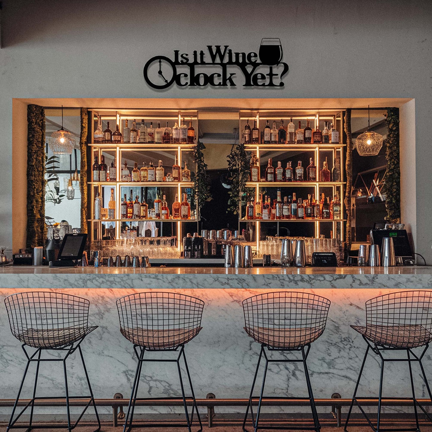 its Wine O'clock Sign Wall
