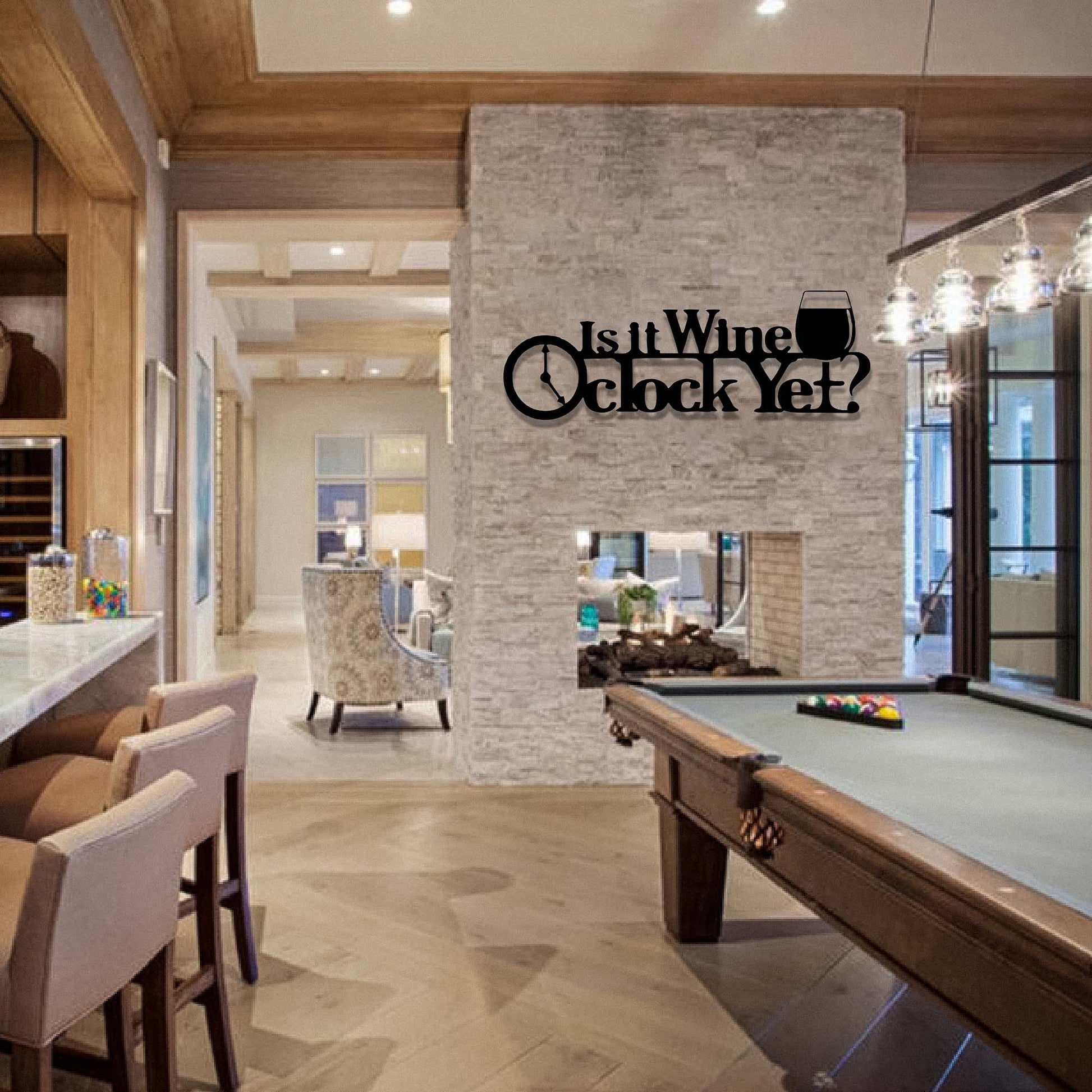 its Wine O'clock Sign Wall Decor