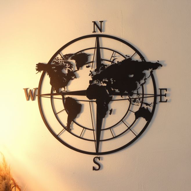 Compass Metal Wall Art 