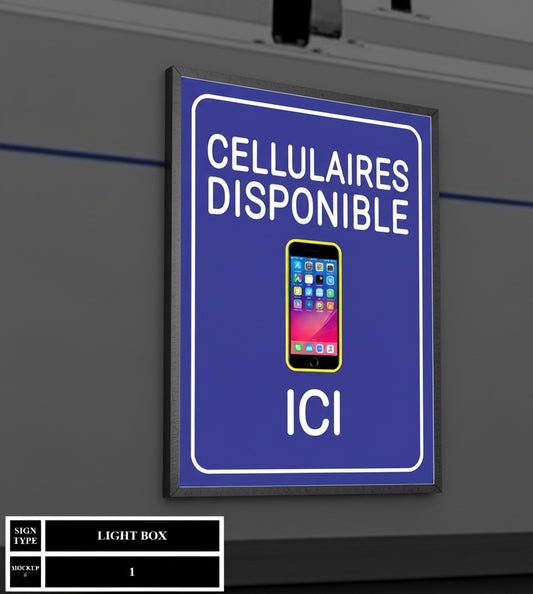 Cellulaires Disponsible ICI Slim Lightbox