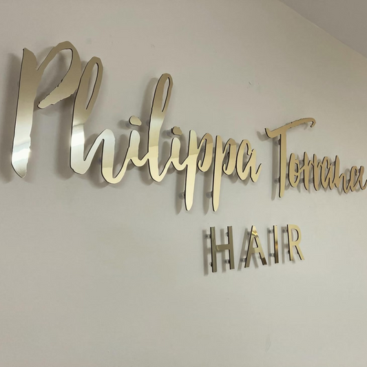 Custom laser cut metal sign for home