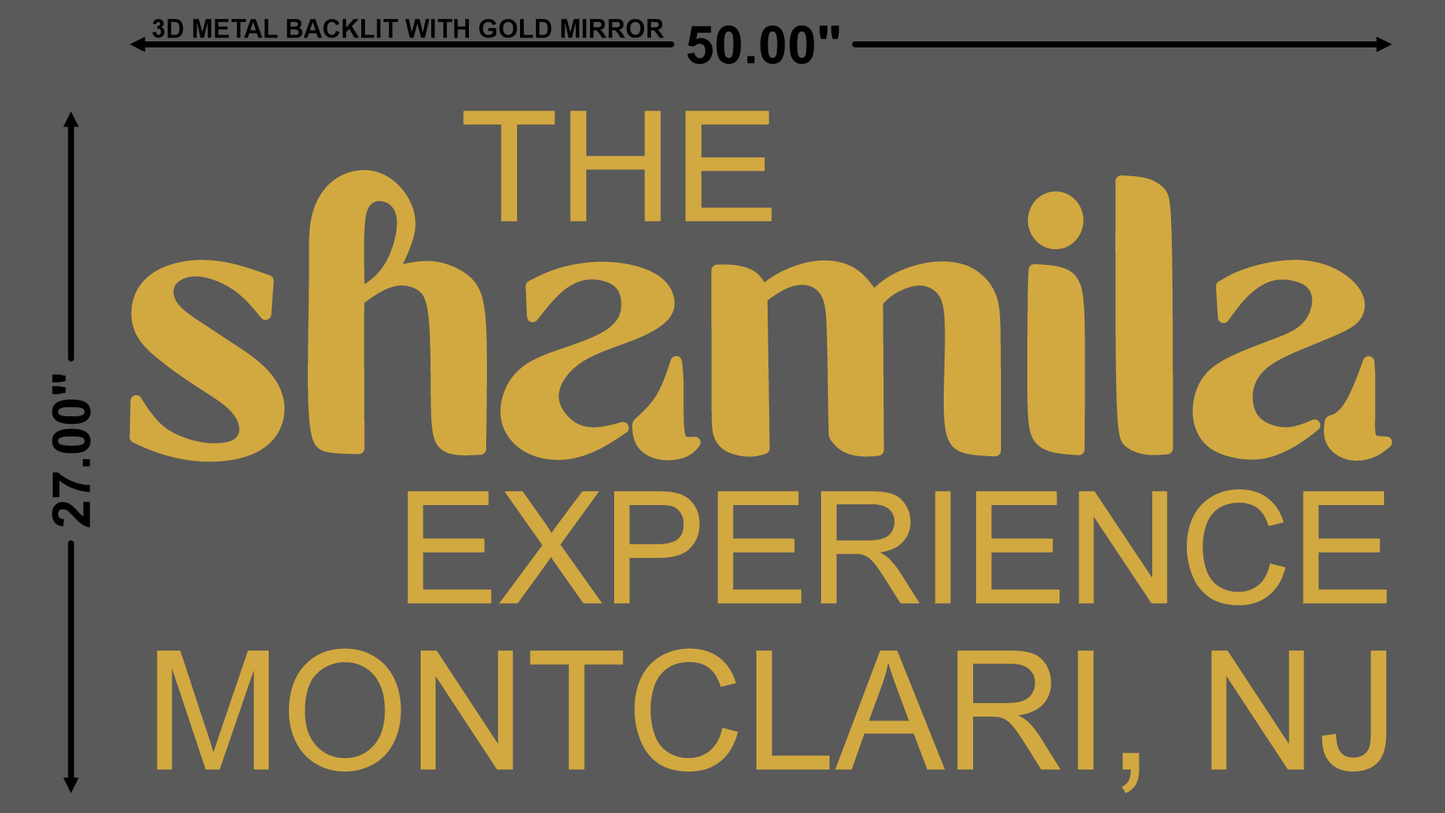 Custom Backlit Sign For Shamila