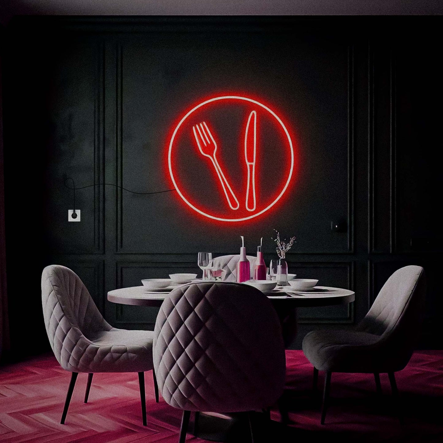 knife and fork neon signs Wall Decor