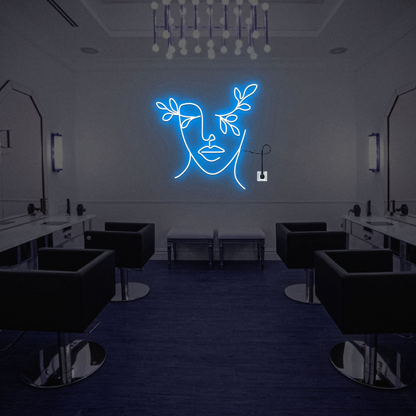 neon&sign Aesthetic Face Neon Sign