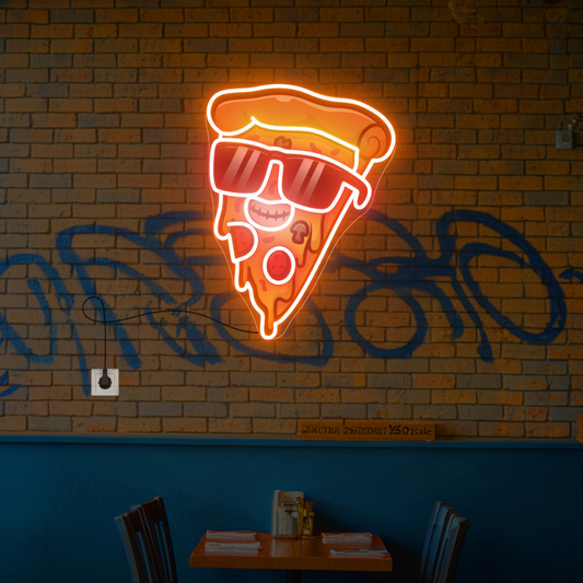 pizza neon sign