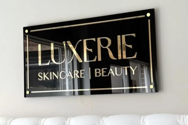 Luxurie skincare led signs