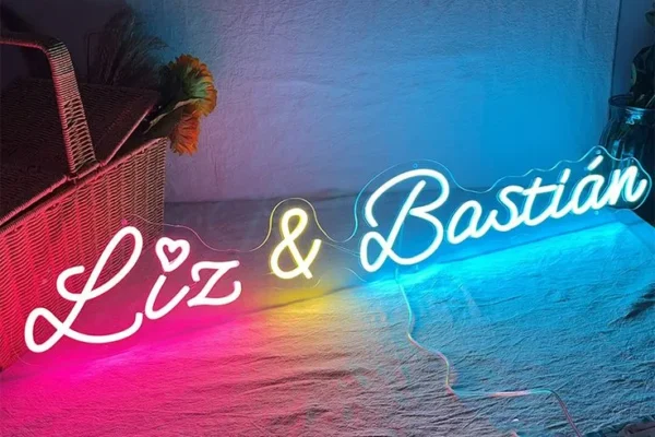 The Riveras wedding neon sign