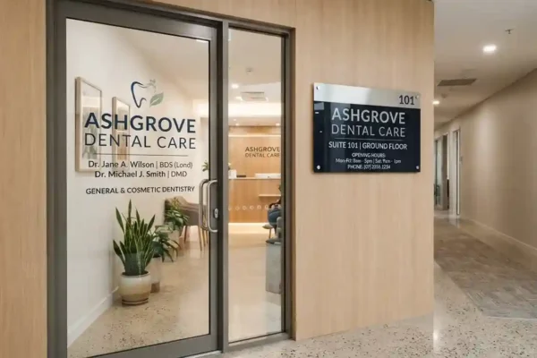 Ashgrove Dental Care — door & suite signage