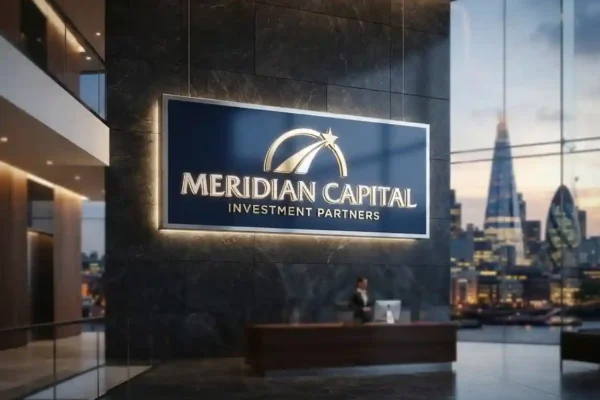 Meridian Capital — floating logo panel