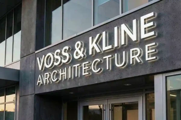 Voss & Kline Architecture — trimless letters